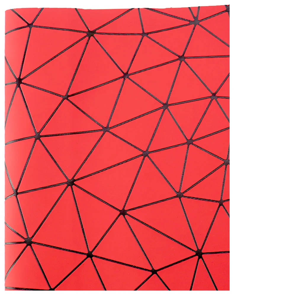 Leather Fabric Plain Solid Red Litchi Weave Diamond Textured Smooth Soft Faux Synthetic Leather Fabric For Wedding Decoration DIY Craft MH003