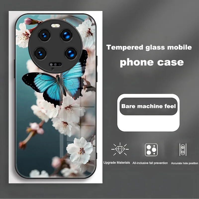 Fashion Painting Full Protective Phone Case with Tempered Glass
