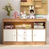 Toy Storage Organizer, Wooden Kids Bookshelf with 2 Drawers, 2 Cabinets & Open Shelf, Toy Organizers and Storage for Playroom 1