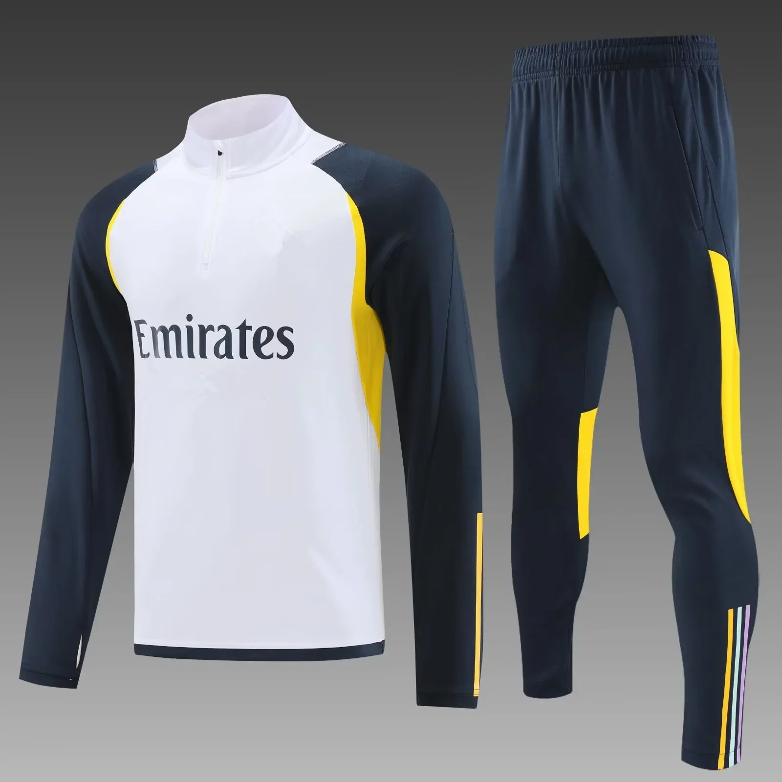 Men sports set Madridistas soccer Jacket Training wear games Jerseys baseball Kit Tops and trousers aldult sports wear set