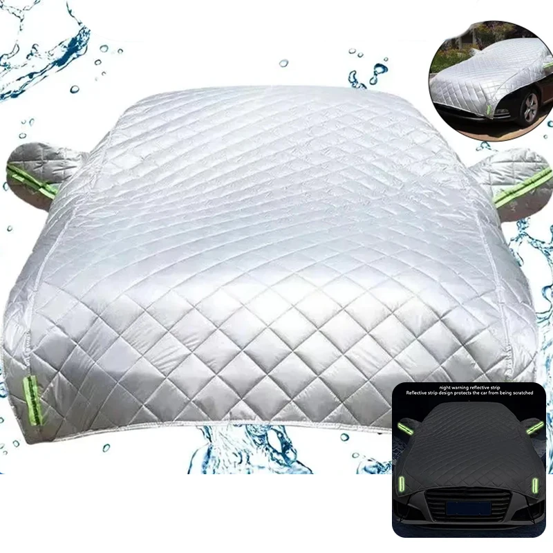 암호화된 두꺼운 모서리 포장 코너 열 메쉬 10 차량용 반사 눈 커버, 범용 차양, 방설, 긁힘 방지, 앞유리 실버 코팅 보호대, 차양 쉐이드