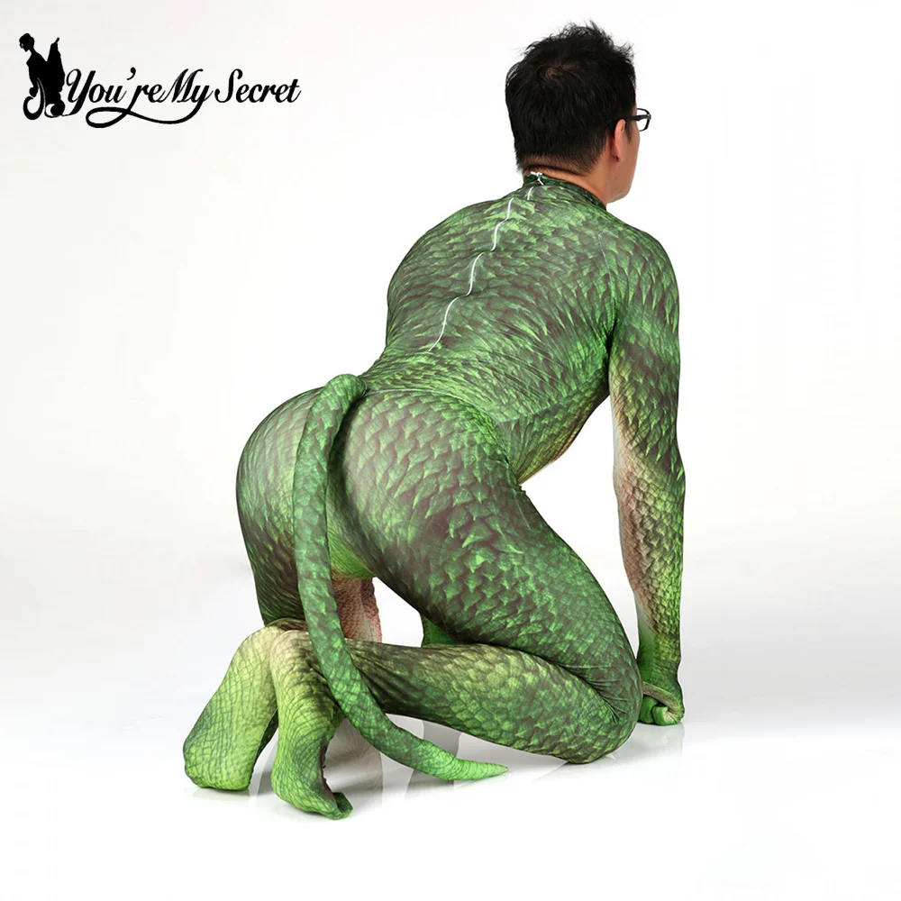 [You're My Secret]Halloween Cosplay Serpentine Printed Cosplay Costume Zentai Bodysuit Outfits Elastic Jumpsuit Fancy Dress cosplay costume