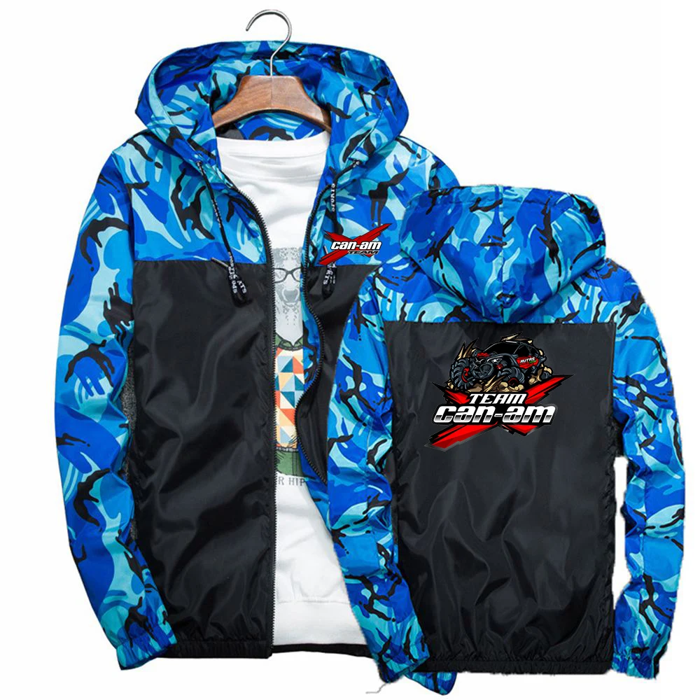 Can Am Team Spyder Moto Stampate Mens Giacca A Vento Camouflage Patchwork Cappotti Streetwear Giacca Camo Vestiti Di Alta Qualità