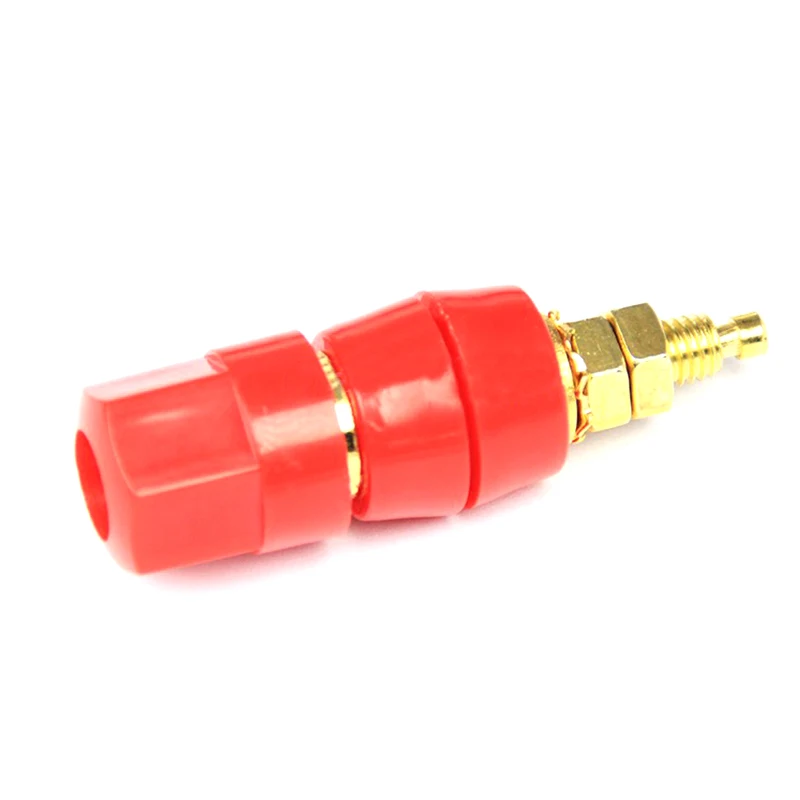 Pack de 4 fiches bananes 4 mm 2 noires 2 rouges, adaptateur fiche banane pour câble haut-parleur multimètre