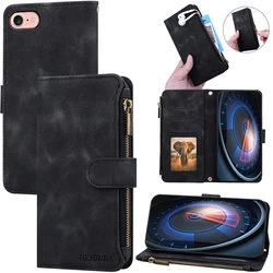 Luxury Leather Flip Wallet Phone Case - Elegant Protective Cover with Card Slots - SE2020 2022(SE2 SE3) (Black)