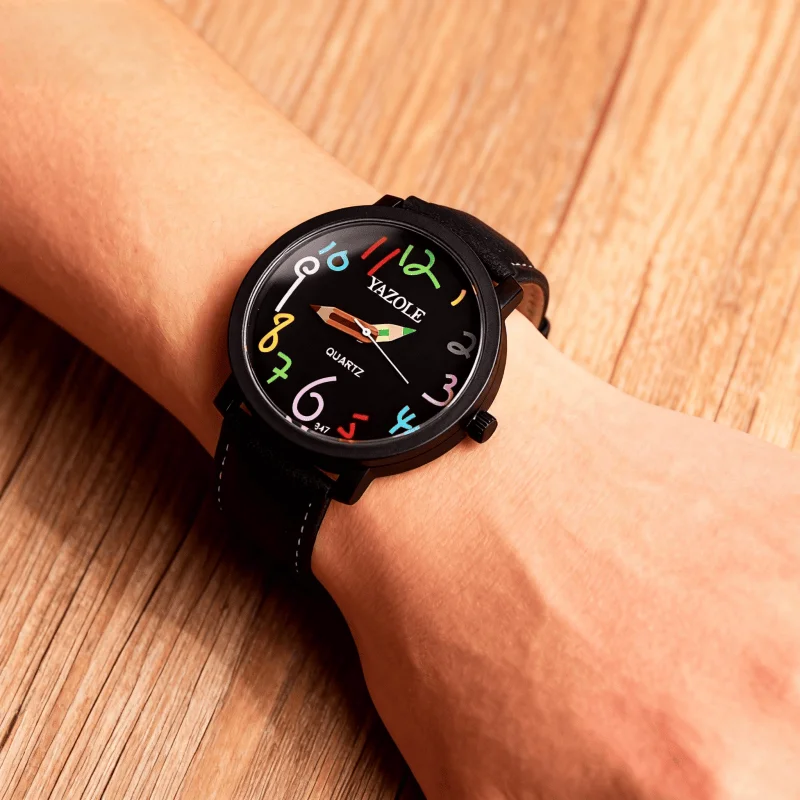 Women Watches Fashion Casual Big Number Analog Watches for Woman Leather Band Ladies Quartz Wristwatches Relógio Feminino - 3