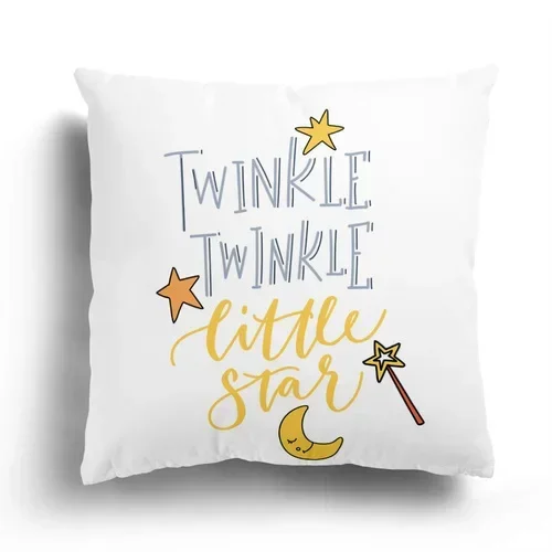 thumbnail image 1 of Funda de almohada para sofá con dibujos de niños, color gris y blanco, sencilla, para decoración del hogar y la sala de estar, 1 of 5
