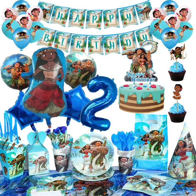 Moana birthday party decorations kids Cup Tablecloth Plates moana party  supplies baby shower, gift favors tableware set - AliExpress