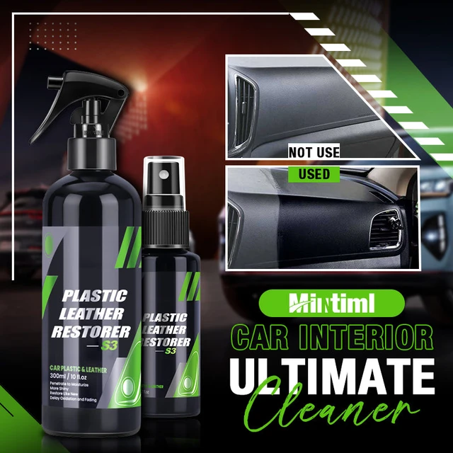 Car Plastic Renovator Liquid Auto Interior Exterior Plastics Refurbished  Cleaner Spray Auto Leather Refurbished Maintain Gloss - AliExpress