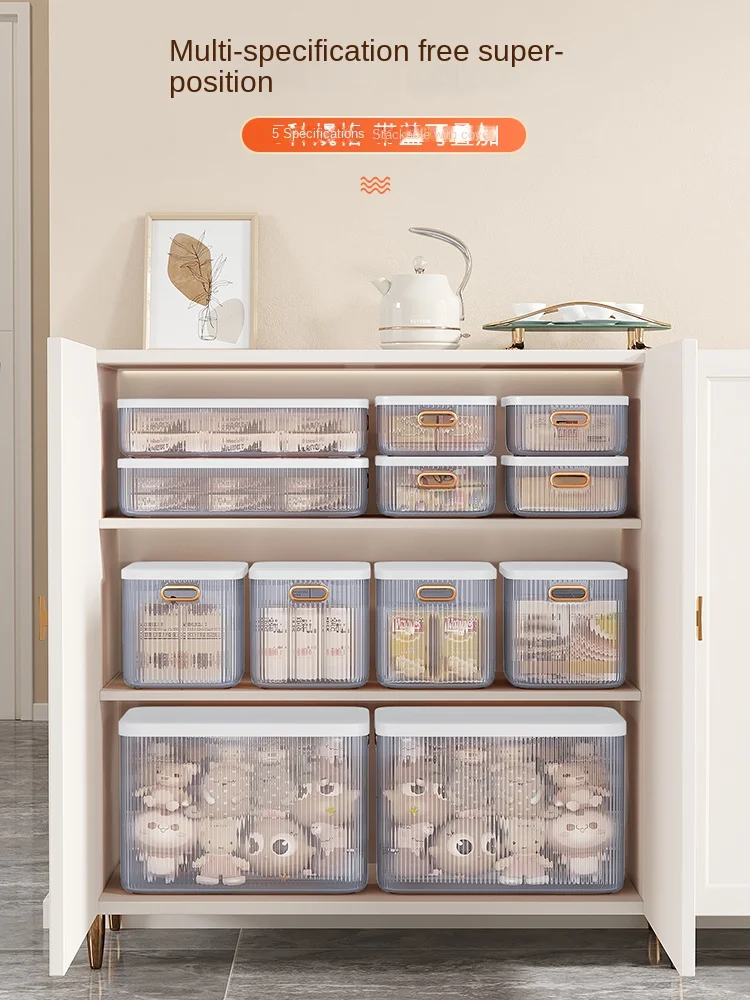

Storage Box Transparent Acrylic Desktop Storage Box Toy Book Snack Basket Kitchen Sundries Storage Box