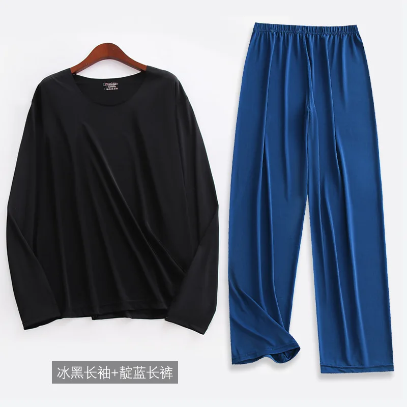 L-5XL Pyjamas Homme Plus Größe Männer Pyjamas Set Neue Frühling Sommer Hause Kleidung Herbst Nachtwäsche Mann Nachtwäsche Pijamas De Hombre – Detail 9