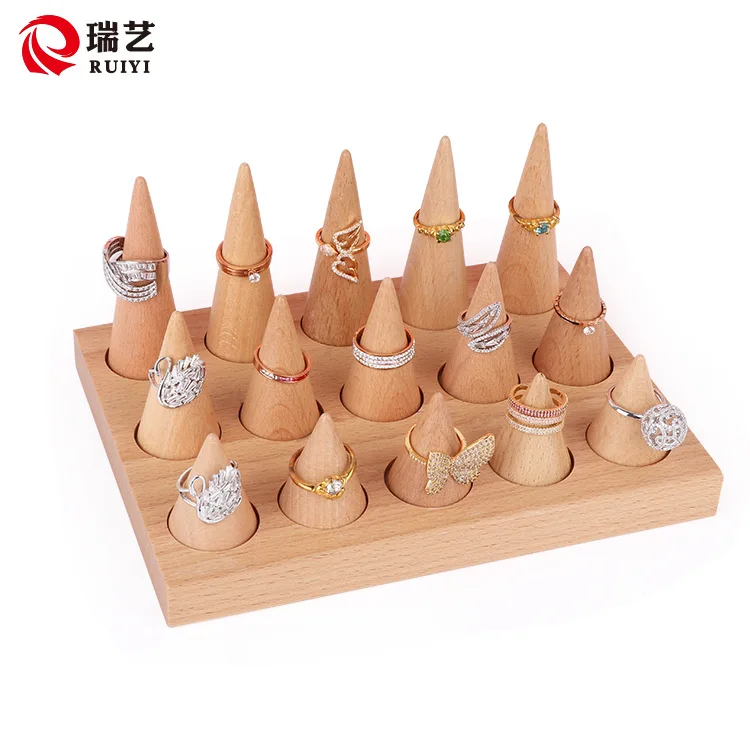 

Solid wood ring build a conical ring more reveal frame combination of the original wooden ring bracket jewelry props
