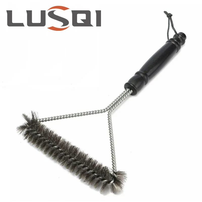 LUSQI Barbecue Grill BBQ Brush Clean Tool Grill Accessories Stainless Steel Bristles Non-stick Cleaning Brushes