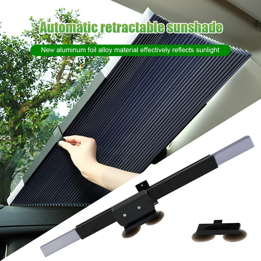 

Car Windshield Sunshade Cover Car Windshield summer Waterproof Protector Automatic Retractable Sunblind Front Windscreen Cover