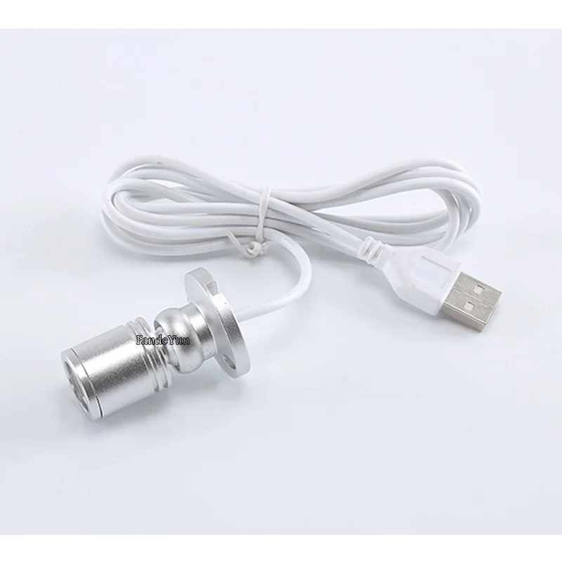 Led USB Spotlight 3W DC5V Jewelry Cabinet Showcase Counter Lamp Surface Mounted Ceiling Spot Light USB 5V Interface 2 in One 2