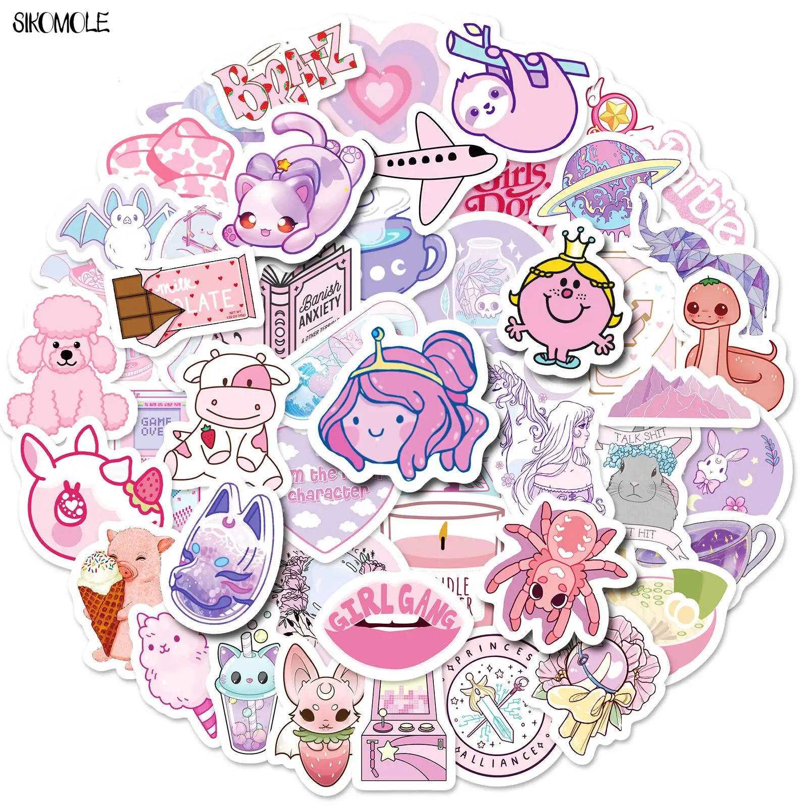 

10/30/50 шт. Мультяшные милые девушки Vsco стикеры s Kawaii розовый DIY игрушечный автомобиль скейтборд мотор ноутбук сноуборд наклейка Граффити стикер F5