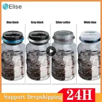Transparent Piggy Bank Electronic Counting Piggy Bank Automatic Calculation 1.5l Kid Gifts Intelligent Piggy Bank Store Records 1
