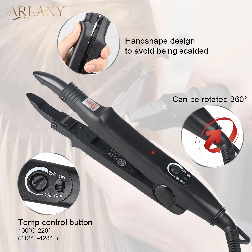 아라니 헤어 커넥터 퓨전 히트 아이론 4개 아크릴 열 차단막 2개 40g 케라틴 글루 온도 조절 가능 열봉