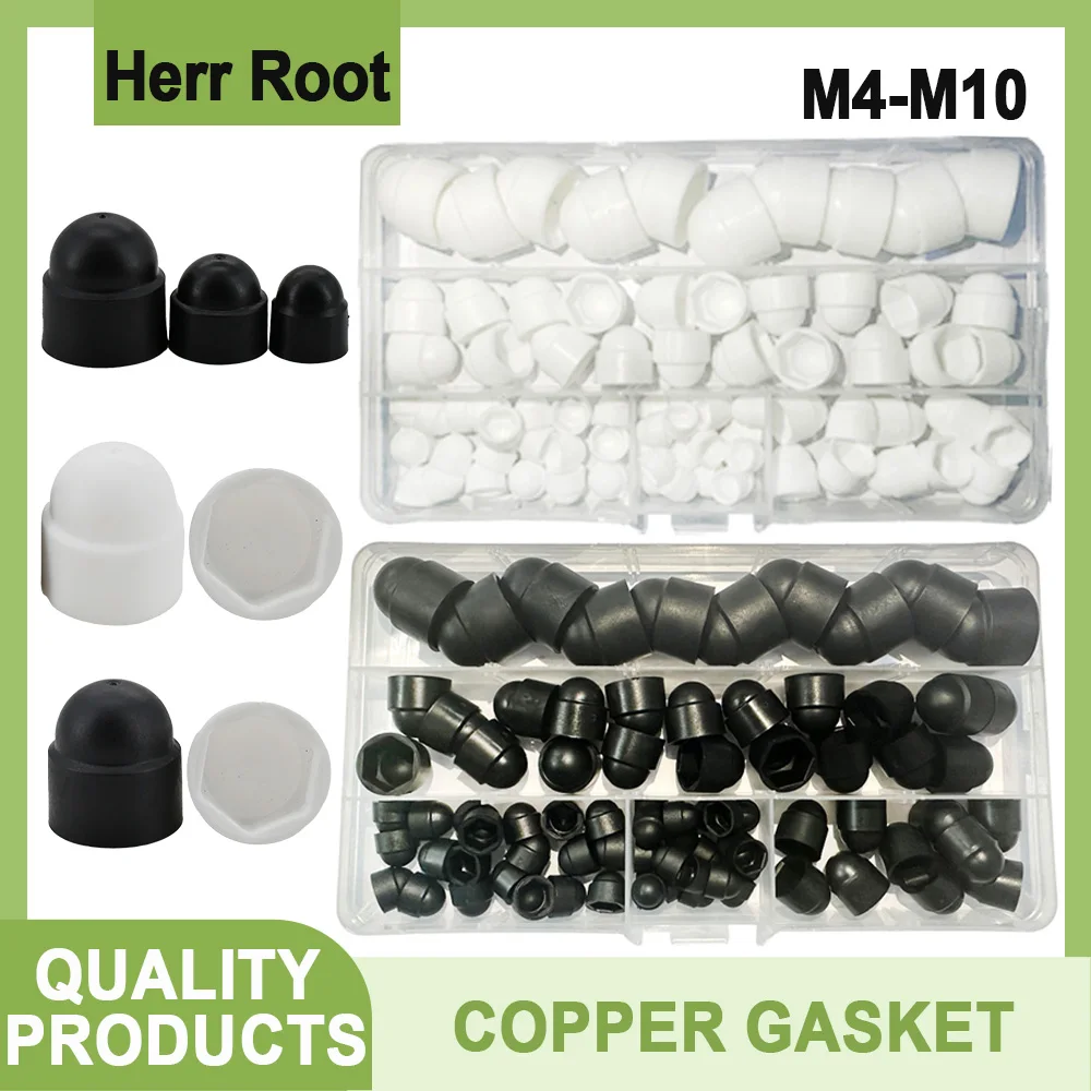 

M4 M5 M6 M8 M10 White black hex bolt nut cap PE plastic Hexagon Protection caps Protect boltnuts Car wheel exterior decoration