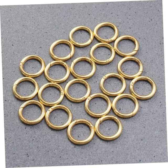 10pcs Metal O Ring Spring Clasps for DIY Jewelry Openable Round Carabiner Keychain Bag Clips Hook Dog Chain Buckles Connector 4