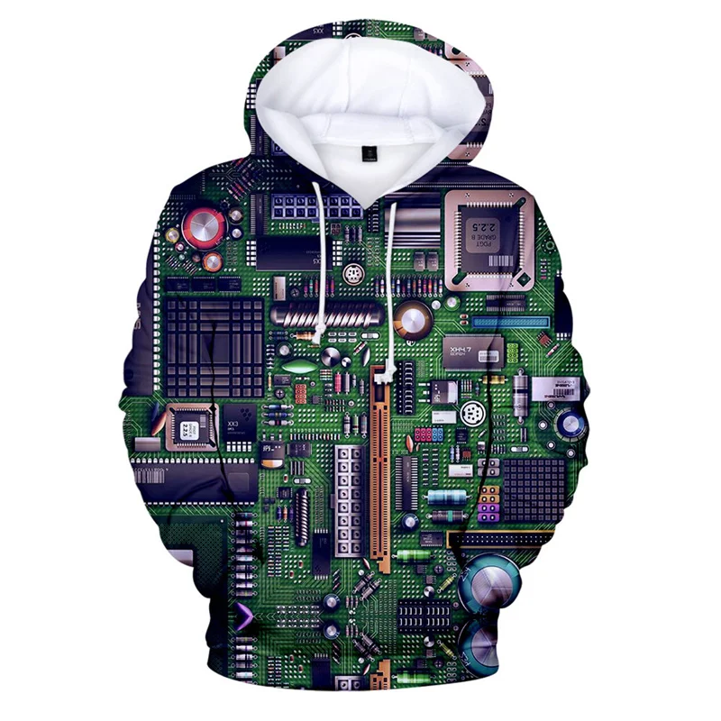thumbnail image 1 of Sudadera con capucha con estampado de placa de circuito 3D Flipper Zero Hacker, sudadera con capucha gráfica, suéteres de moda para niños, ropa Harajuku para hombres, sudaderas con capucha, 1 of 5