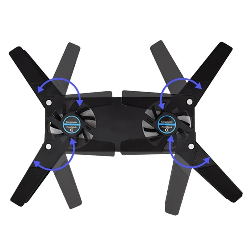 New Cooler USB Powered Cooling Pad Bracket 2 Fans For Universal 7 15" 1 Laptop Stand_voghion.com
