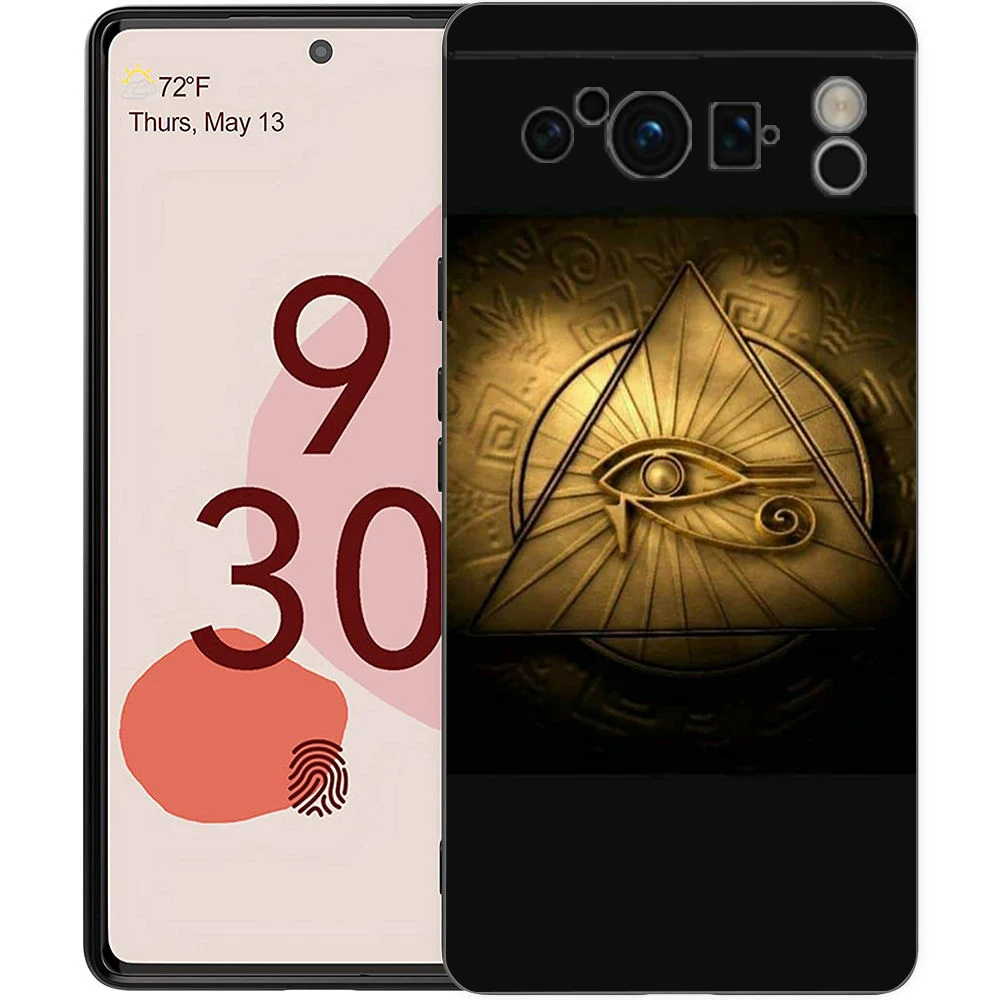 Sacred Eye of Horus Egypt Fresco Shockproof Silicone Phone Case