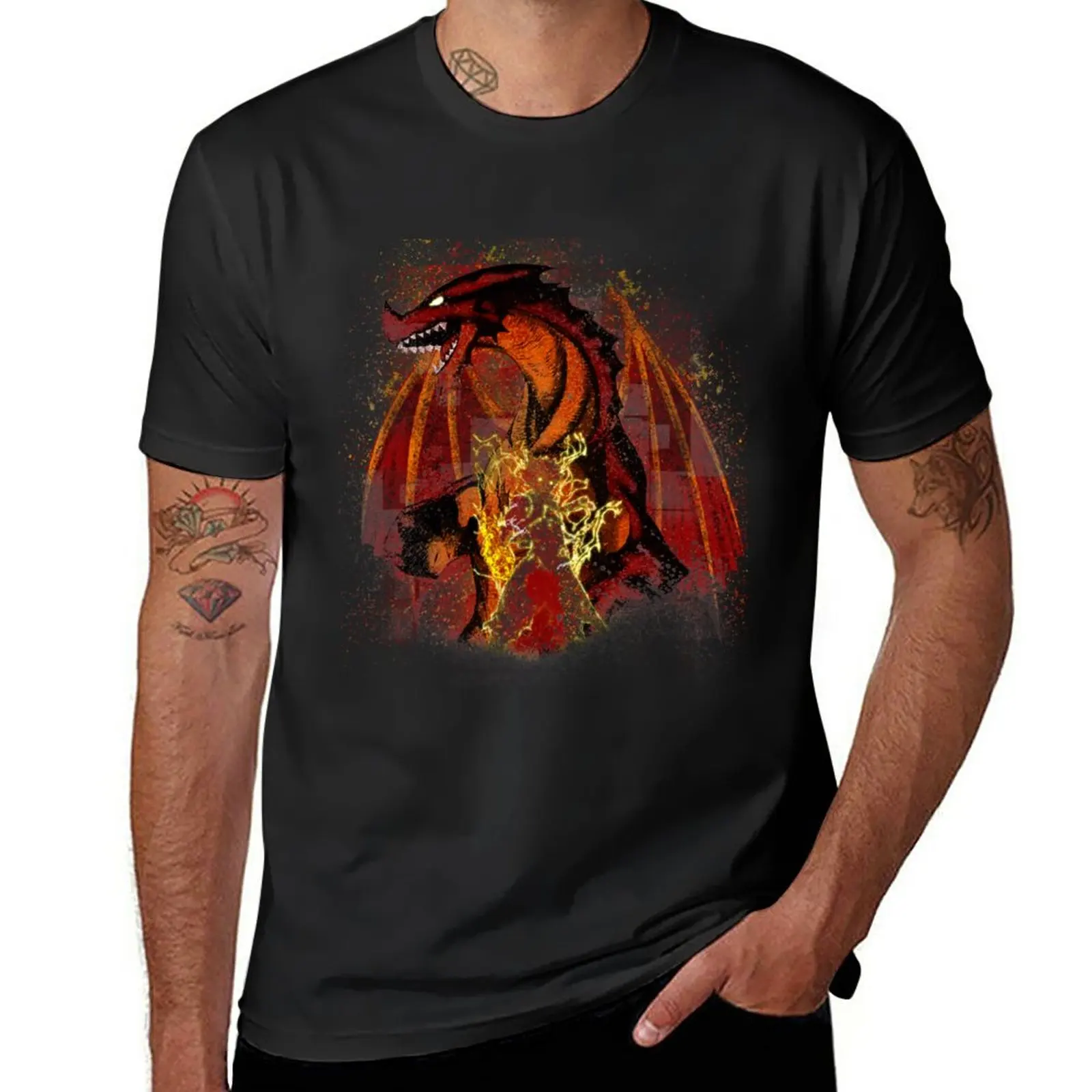 

The Dragon Slayer Story T-Shirt oversizeds summer clothes funnys t shirt for men