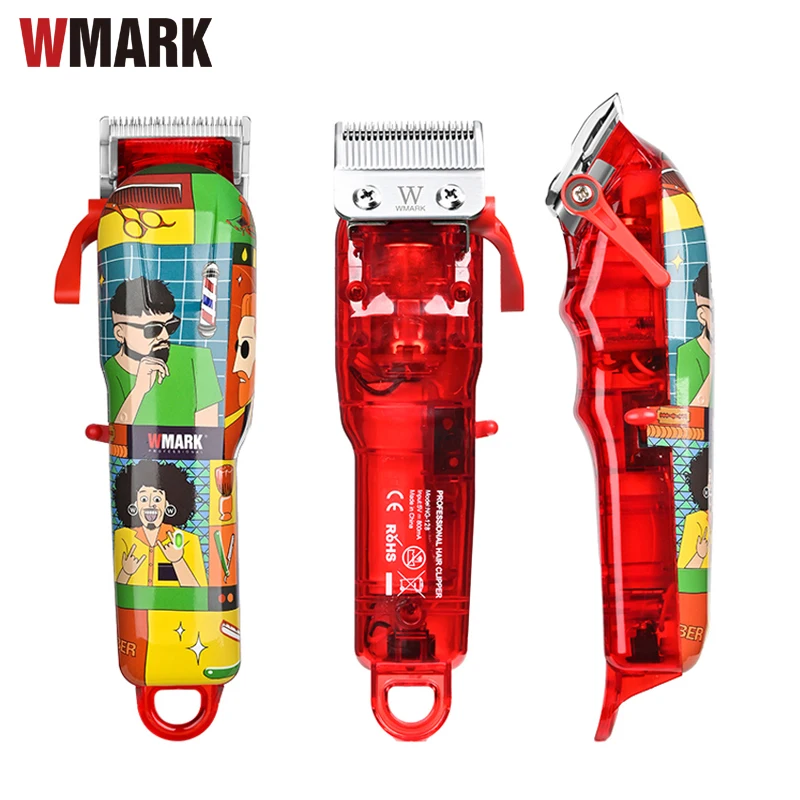 New Wmark Ng128 Doodle Design Rechargeable Hair Clipper Cartoon Style