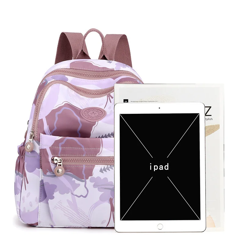 Women's backpack 2022 new fresh and sweet Oxford cloth backpack fashion leisure light travel schoolbag