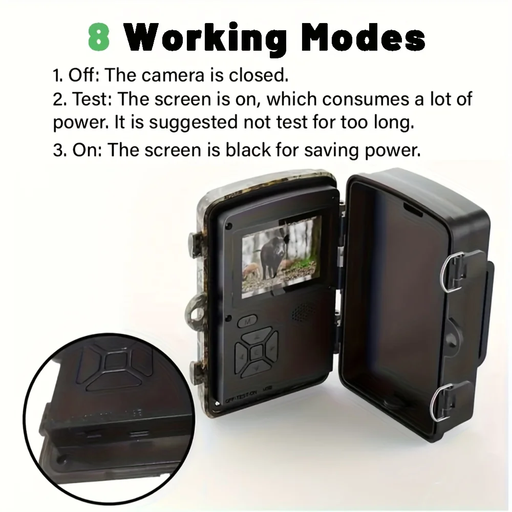 Waterproof Hunting Camera Wild Trail Game Cam Infrared Night Vision Outdoor Motion Activated Tracking Photo Trap Cam Wild 6