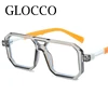 New Square Pilot Reading Glasses Optical Anti Blue Light  Double Bridge Green Eyeglasses Luxury Brand Prescription Clear Glasses 3
