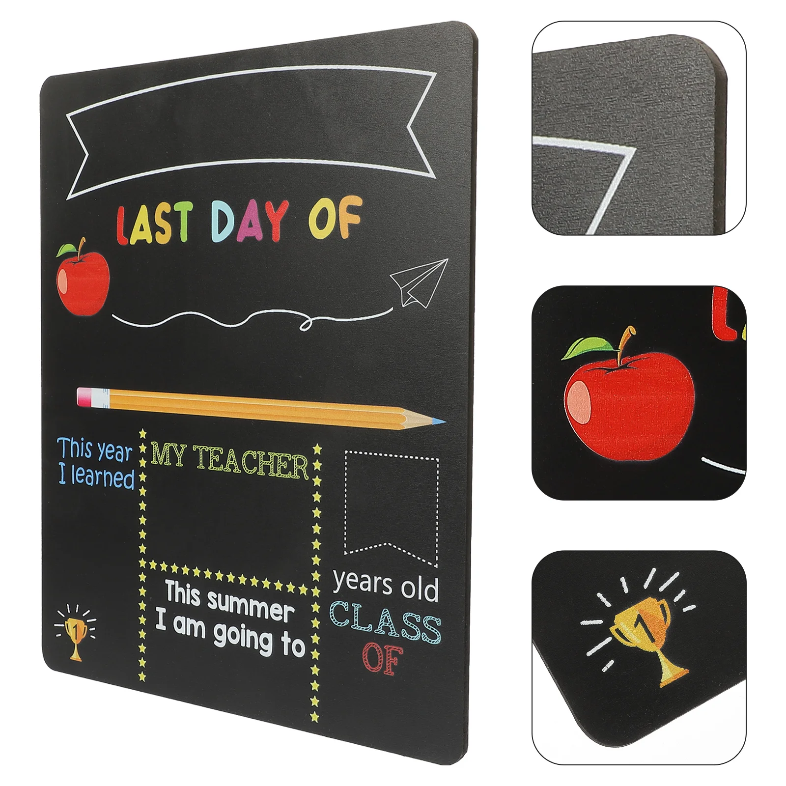

Multifunction Writing Board Child Blackboard for Kids Chalkboard First Day of School Sign Wooden Children Accessory
