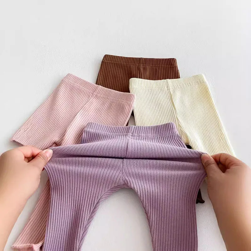 Autumn Baby Girls Leggings Breathable Solid Color