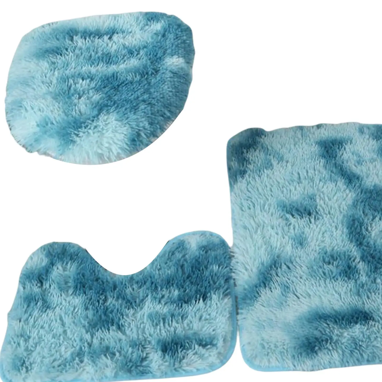 Luxurious 3-Piece Bathroom Mat Set with Toilet Cover and U-Shape Rug