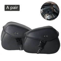Waterproof PU Leather Motorcycle Saddlebags - Universal Fit (A Pair)