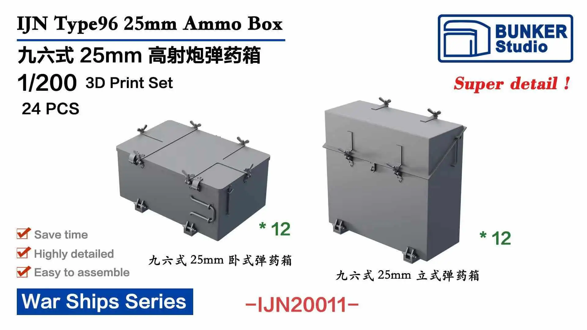 

Набор для 3d-печати bunn20011 IJN type 96 25 мм
