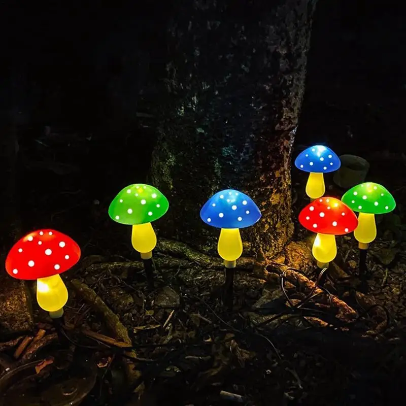 Solar Mushroom Light Garden Outdoor Decor Waterproof Mushroom Lamp Pathway Landscape Yard Easter Halloween Christmas Sunlight 25cm large hen decor easter black chicken backyard lawn decor non metal hen easter gardening ornaments acrylic yard art garden