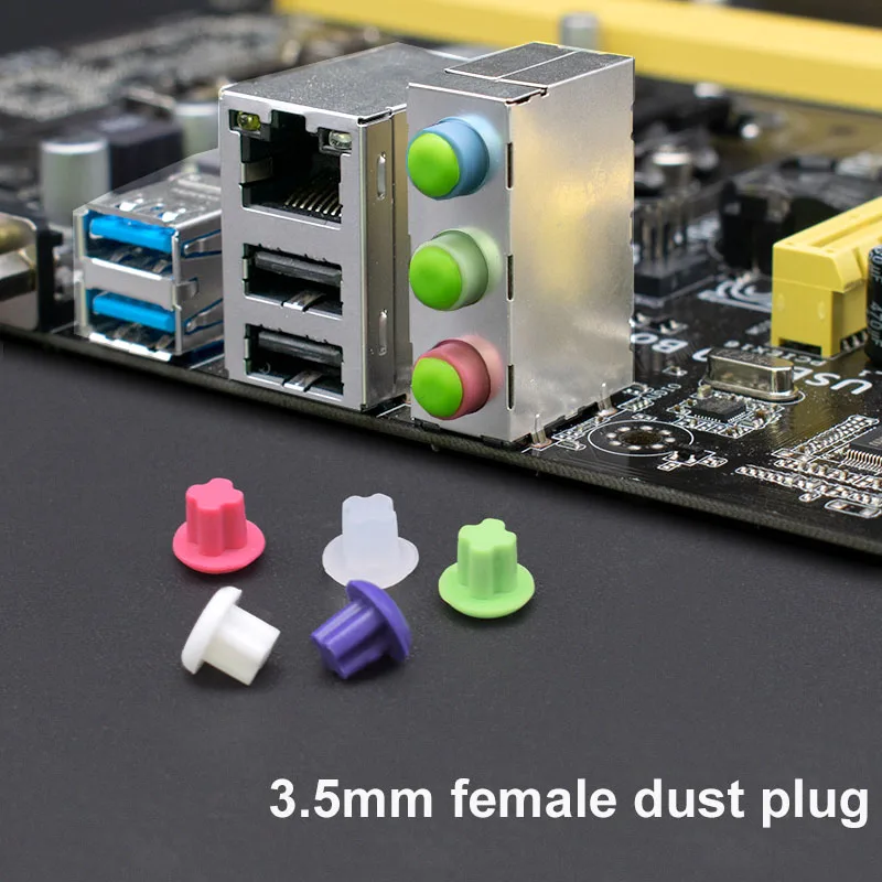 

20/50Pcs 3.5mm Silicone Earphone Dust Plug Audio Interface Laptop Computer Dust proof Waterproof Headphone Jack Cover