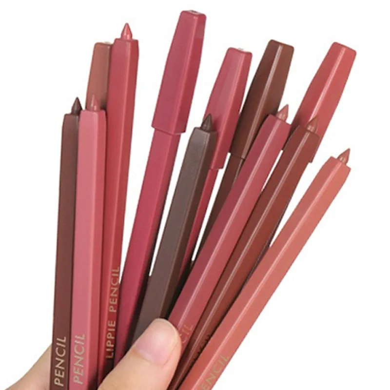 12 Color Matte Lip Liner Pencil Velvet Lipstick Pen Red Nude Contour Tint Long Lasting Waterproof Plump Lipliner With Sharpener lip liner lip liner pencil lipliner pencil lip liner set