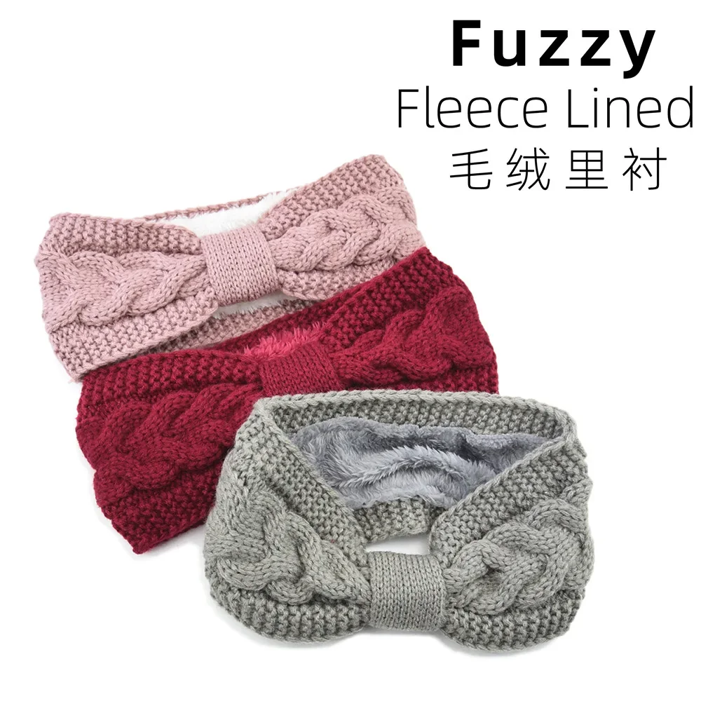 

Winter Knitted Headbands for Women Warm Woolen Knitting Ear Warmer Cross Knot Turban Headwear Girls Hair Band Hair Accessories