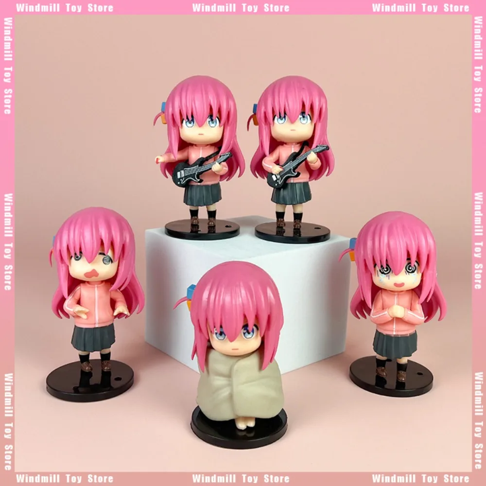 5 Pezzi Gotoh Hitori Figura Bocchi The Rock! Anime Pvc Action Figure Kawaii Model Band Girl Cute Doll Collection Statue Crafts Toys