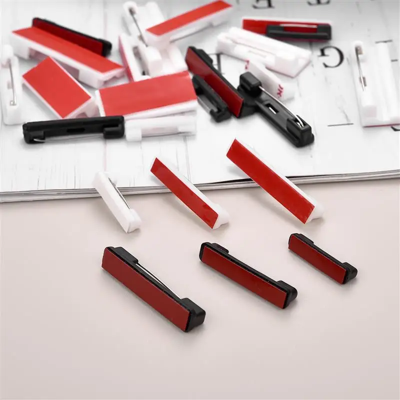 DIY 웨딩 브로치 만들기 ID 배지 교체 액세서리에 대 한 접착제 지원과 20pcs 13-37mm 안전 브로치 핀 바