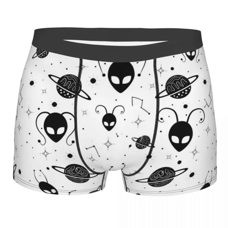 

Cosmic Alien. Universe With Planet And Stars1 Underpants Homme Panties Men's Underwear Sexy Shorts Boxer Briefs