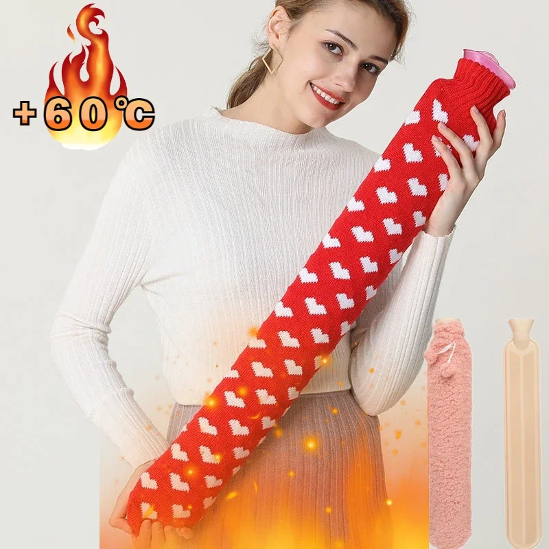 

Длинная удлиненная сумка для горячей воды, новинка, зимнее одеяло, подогреватель для горячей воды, длинная грелка для рук, согревающие товары 2023