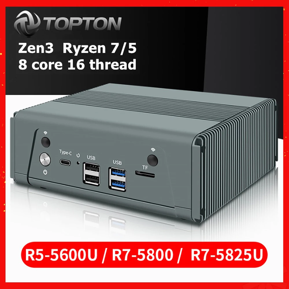 Topton-4-LAN-Firewall-Router-AMD-NAS-Ryzen-7-5825U-8-Core-16-Thread-4 ...