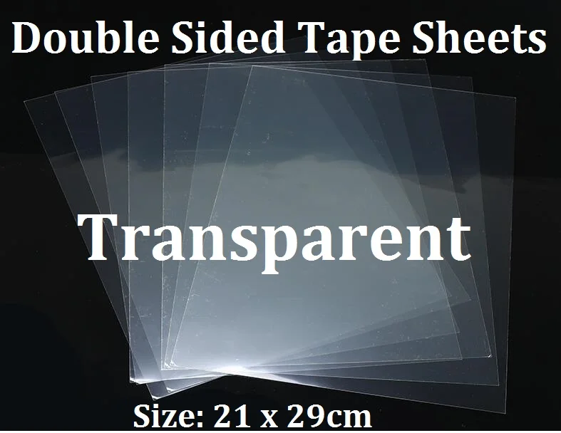 Size 210*290mm Transparent Ultrathin Double Sided Tape Sheets 5/10/50 - You Choose Quantity | Канцтовары для офиса и дома