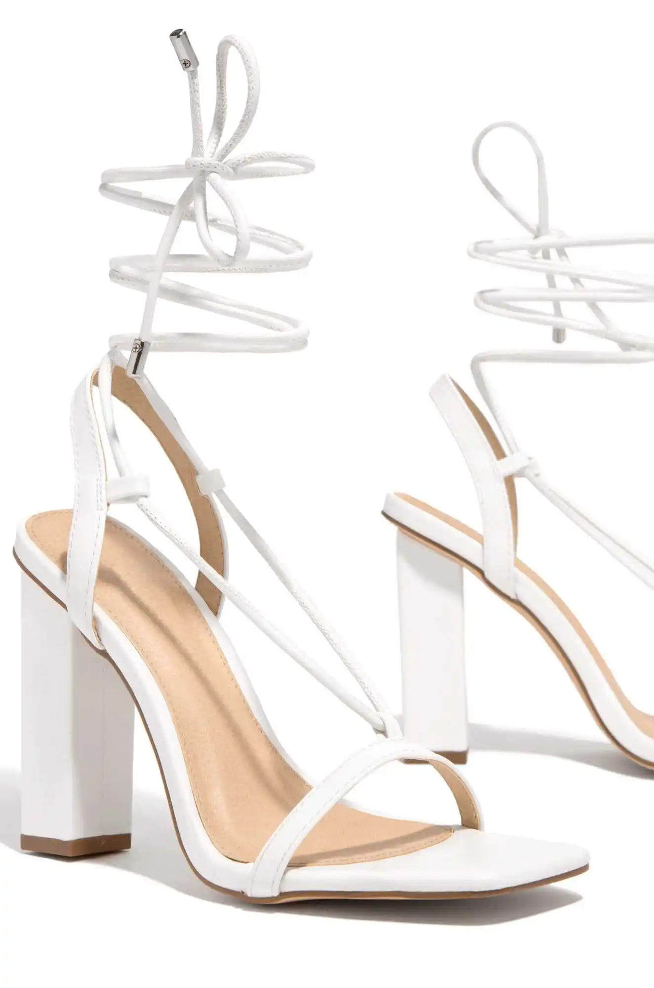 Square heels solid color high heel women's sandals