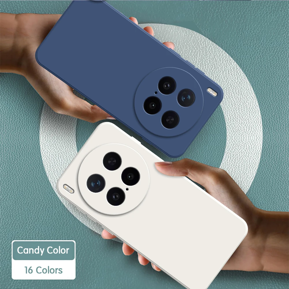 Luxury Liquid Silicone Soft Phone Case - High Quality Simple Design, Straight Edge Back Cover