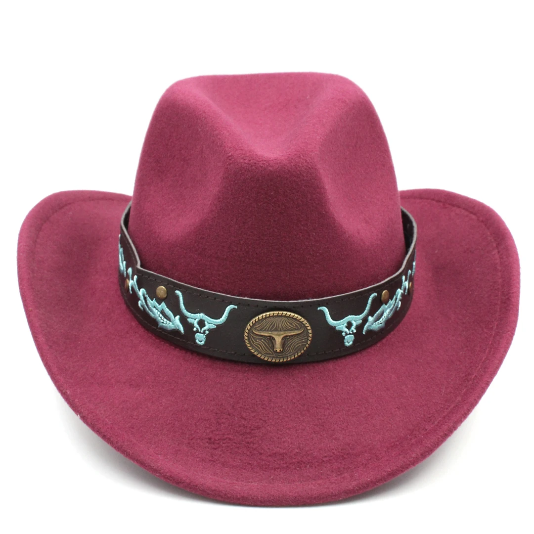 Cowboyhut mit breitem Gürtel für Damen und Herren, Halloween-Kostümzubehör mit Western-Thema – Detail 11